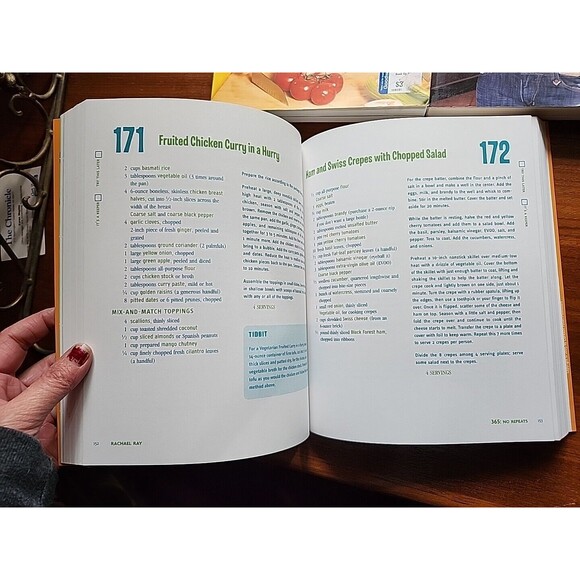 3 Rachel Ray Cookbooks - 30 Min Meals Get Real & 30 Minutes 2 & 365 Meals PBs - Picture 10 of 16